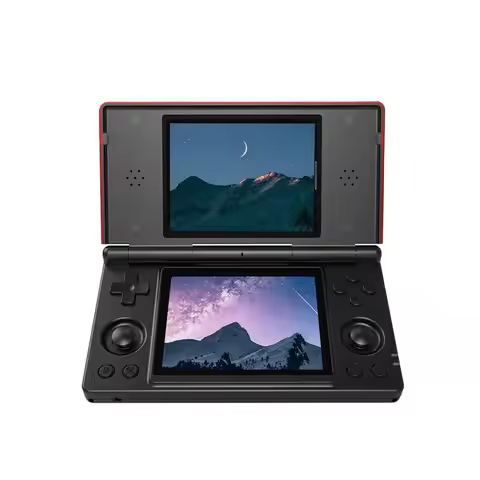 RG DS Handheld Game Console 4" IPS Dual Screen Android 4000Mah Flip Video Games Player Supports Rixe