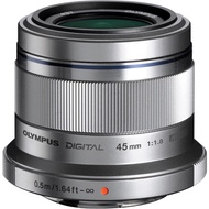 Olympus M.Zuiko Digital 45mm f/1.8 Lens (Silver)
