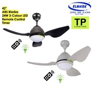 ELMARK PINKACHU 42 INCH CEILING FAN 3 COLOUR LED LIGHT REMOTE CONTROL 42"