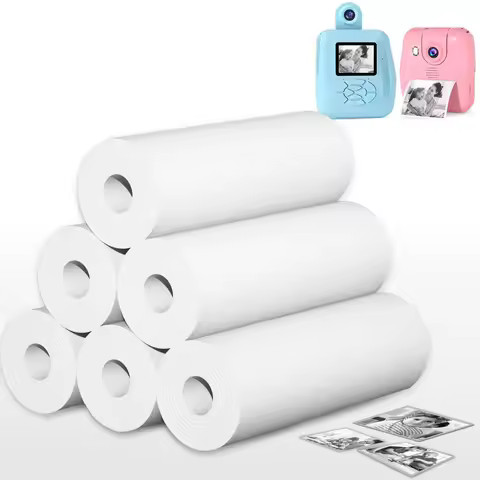 6 Rolls Instant Print Camera Paper Kids Camera Set for Thermal Paper Fit for Kids Camera Refills Pap