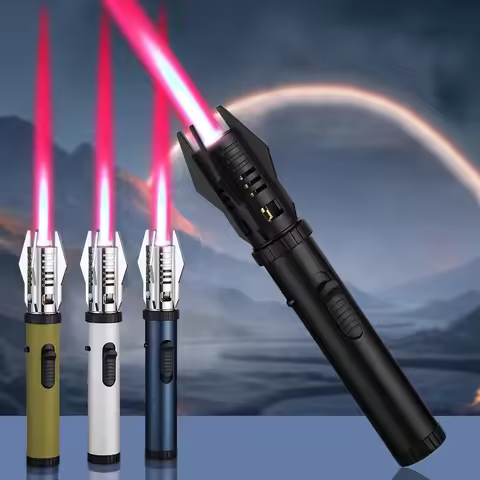 Large Jet Red Flame Torch Lighter Pen Welding Gun Refillable Butane Adjustable Firepower Gas Lighter