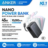 [CCC Certified] Anker Nano Power Bank (10000mAh 45W with Built-In Retractable USB-C Cable)
