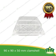 [100 pcs] clear clamshell bx-148L OPS clearview food containers for any food products, japanese cake