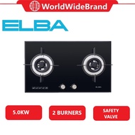 Elba 5KW Powerful Burner Built in Gas Cooker EGH-K8942G(BK) With Safety Valve & Bevelled Edges Desig