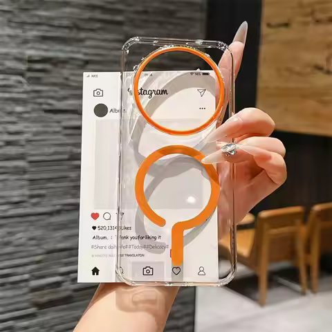 For Huawei Honor Magic 8 Pro Case Hard PC Transparent Magnetic wireless charging Protective Back Cov