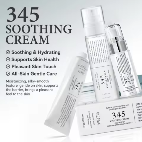 345 Hydrating Soothing Cream Toner, Centella Asiatica & Camellia Leaf, Refresh & Repair Dry Skin, Sm