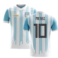 2022-2023 Argentina Home Concept Football Soccer T-Shirt Jersey (Lionel Messi 10) White