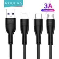 KUULAA 0.25m/1m USB Cable USB Type C Cable for Samsung Xiaomi Huawei Realme c35 Micro USB Cable Dura