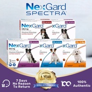 Nexgard Spectra for dog chewable 3 Tablets/Box Chewables Anti Tick & Flea dewormer for dog flea and 