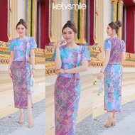 Kety Smile Cotton Shirt With Batik Print Glued Sarong With Front Slit (S-2XL) N785