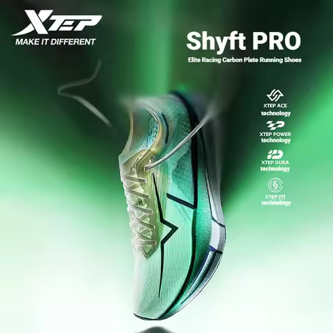 Xtep Shyft PRO Men Professional Marathon Shoes Thick Sole Cushioning Combat Quick-Drying Outdoor Sne