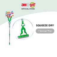 3M™ Scotch-Brite™ Hands Free Quick Dry PVA Sponge Mop, 1 pc/pack, For cleaning &amp; drying home floors easily &amp; handsfree