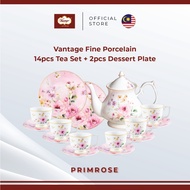 Vantage Porcelain 16pcs PrimRose Vinna Gold  Tea Set