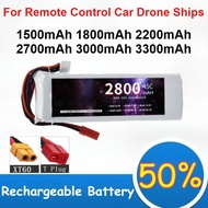 11.1V 45C/60C 3S Polymer Lithium Battery 1500mAh-3300mAh for Remote Control Car Drone Ships Recharge