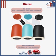 Rinnai RH-D3154 Black/Blue/Orange Pendant Island Hood With/Without Remote Control