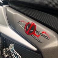 死侍 武士刀 防水車貼 反光貼紙 機車防水貼 2張可剪開任意貼飾