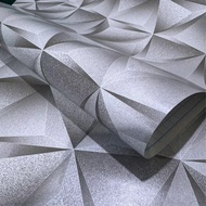 Modern Grey 3d Diamond Wall Paper, size 8m x 45cm