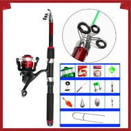 3.0/2.7/2.4/2.1M 🔥READY STOCK🔥Littlefoot 14PCS 3000bpm Fishing Set Complete Combo 2 Pieces Spinning 