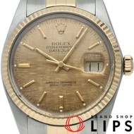 勞力士 Datejust 男士腕錶，氚夜光馬賽克錶盤，古董 Datejust 男士腕錶 16013(9)，18K 黃金/不銹鋼，香檳色顏色，1986 年，成色極佳 [二手]