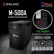 BEST- MPLUS by Winland 4 Outlets Automatic Voltage Regulator 500W AVR with Surge Protector 1000VA/500W