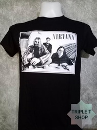 เสื้อยืดคอกลม สกรีนลาย NIRVANA