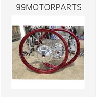 1.40/1.40X17 chrome hub alloy rim lidi chrome alloy rim set wave125 lc135 y125 kriss1 ex5dream dash 