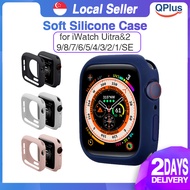 [SG] QPlus Soft Silicone Case for iWatch Uitra&amp;2 Series 9/8/7/6/5/4/3/2/1/SE Protective Cover Light Protector for iWatch