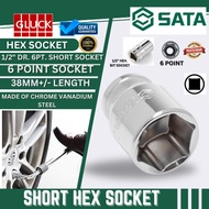 SATA 1/2'' DR. 6PT. SHORT SOCKET HEX SOCKET BOX (10-19MM) Sata