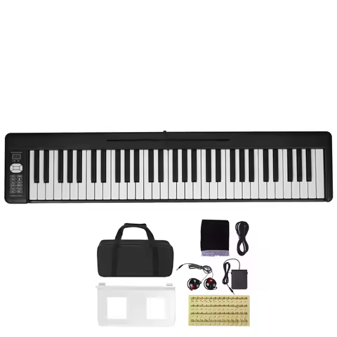SucceBuy 61 or 88 Key Folding Keyboard Piano Bluetooth & MIDI Electronic Digital Foldable Piano Rech