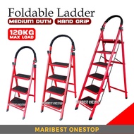 3/4/5/6 Medium Duty Step Ladder Foldable Stool Ladder With Handle Tangga Lipat Murah Lightweight Folding Ladder Stool (ADDRESS)