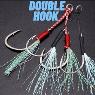 Assist Hook Jig Fishing Hook Double Jigging Slow Fast Bait Single Assist Hook Micro Jig Lure Umpan Mata Kail Tenggiri