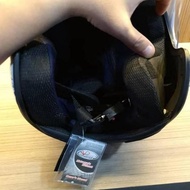 DR126 - SNI Half Face Helmet for Men and Women, 8 Ribbon Glass Motif, Size ML XL Motorcycle Visor