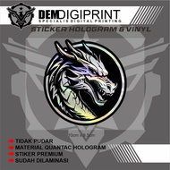 PREMIUM HOLOGRAM DRAGON STICKER, COOL DRAGON LOGO STICKER 10CM