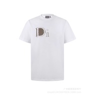 1:1！Original Standard Real Shot D 26ss Letter Embroidery Round Neck Short Sleeve OS Loose Casual All