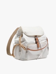 BIMBA Y LOLA - WHITE NYLON POCKET BACKPACK