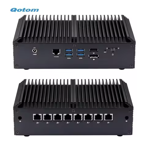 Qotom Q1000 GE Series Mini Computer i3 i5 i7 8 x Intel I225V 2.5 Gigabit LAN pfsense Firewall Router