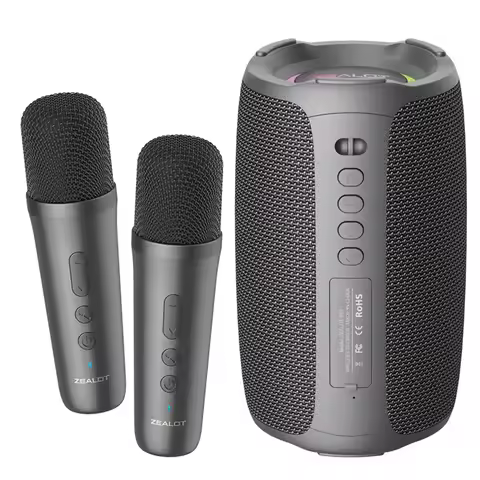 ZEALOT S61 Portable Karaoke Machine with Wireless Microphone, Bluetooth 5.3 Karaoke Speaker for Home