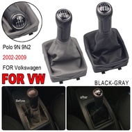 Car Gear Shift Knob Gaiter Boot For Volkswagen VW Polo 9N 9N2 9N3 2002-2009 Auto Manual 5 Speed Tran