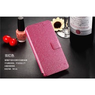 GMO InFocus M812 5.5 Inch Silk Pattern Leather Case Rose Red Standing Card Phone Protective