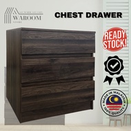 (READY STOCK) Chest Drawer|3 Layer Drawer Storage|3 Tingkat Laci Putih|IKEA|Rak Baju|Laci Kayu|TAHAN