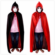 🎃【SG】90cm-170cm Halloween Cloak for Kids Adult Vampire Cape Reversible Party Cosplay Halloween Costu