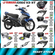 (Yamaha 135LC V2-V7) BKP 30L 36L EMS 35L Top Box Motor+RAPIDO Monorack/Adjustable Rack Lipat LC135