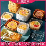 100Pcs Various Sizes Food Grade Moon Cake Trays Waterproof Thick Mooncake Packaging Box Container Holder Bakery Supplies