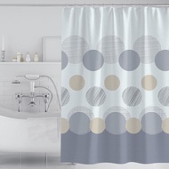Gray Circle Cloth Curtain Door Curtain Polyester Fabrics Bath Water Blocking Shower Curtain Curtain Fabric Bed Curtain Wardrobe Curtain Hanging Curtain