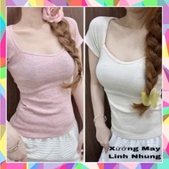 Babytee slim fit plain t-shirt 4-way stretch ribbed long body t-shirt - Linh Nhung