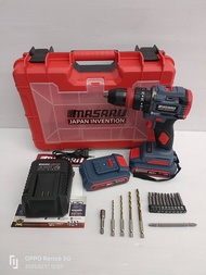 MASARU สว่านไขควงกระแทกไร้สาย 2in1 รุ่น SCDI-105-B2 ( สว่านเปลี่ยนเป็นหัวไขควงได้ ) ปรับได้ 3 ระบบ M