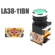 ร้านอยู่กรุงเทพ สวิทช์ปุ่มกด 22mm.LA38-11BN กดติดกดดับ Self-Locking Push Button