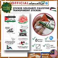 12.12 Stiker Lutsinar Transparent Palestine Solidariti Palestin Watermelon Gaza Sticker Barang Baju River to the Se