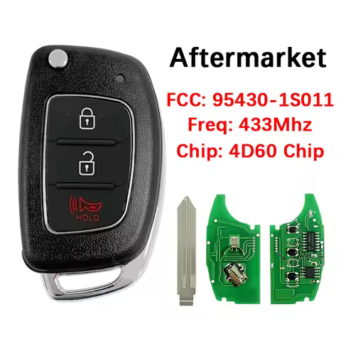 CN020065 Aftermarket 3 Buttons Smart Remote Key FCC 95430-1S011 4D60 Chip 433 MHz Keyless Go For Hyu