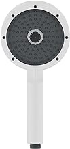 Round High Pressure Handheld Shower 3-spray modes Shower Head Anti-clog nozzles Shower Heads (White)